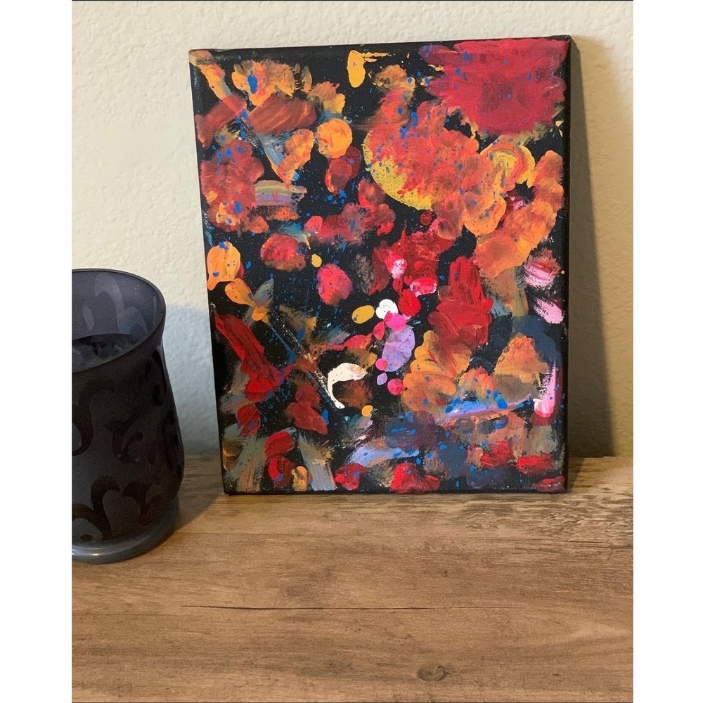 Original Abstract Painting Moroccan Sands 8x10 Canvas Art